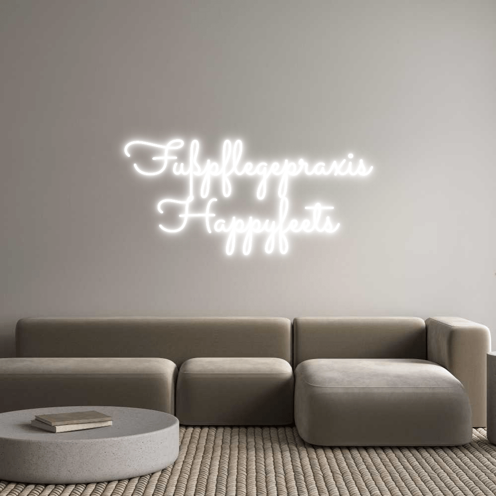 Gestalte deinen Neonschriftzug Fußpflegepraxis... - Signio Technology Enterprise