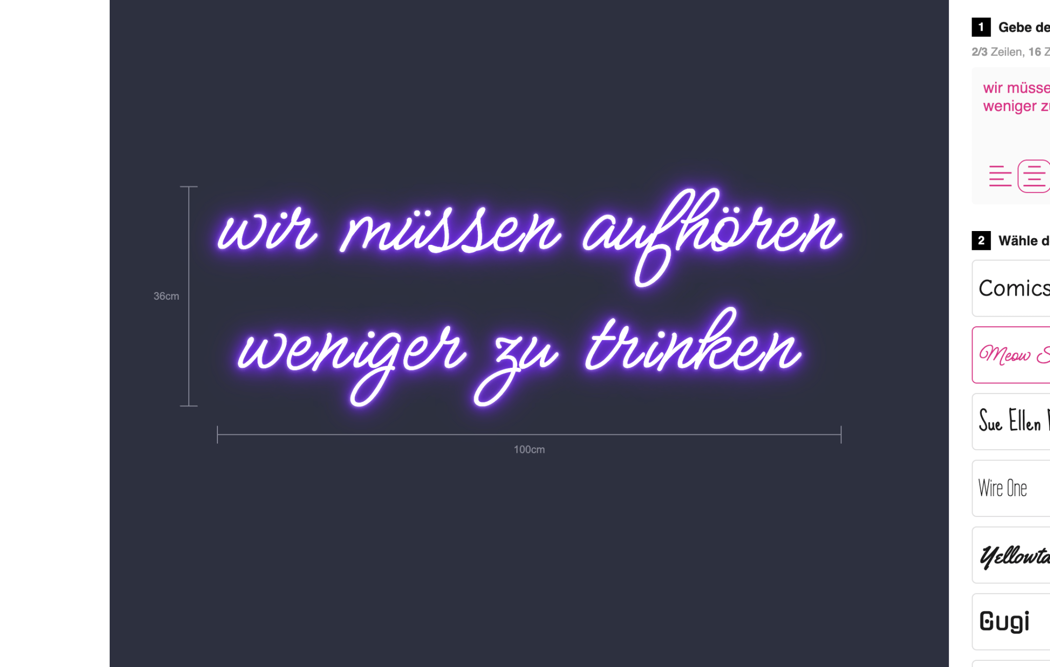 Individuelles Neon Logo - Signio Technology Enterprise