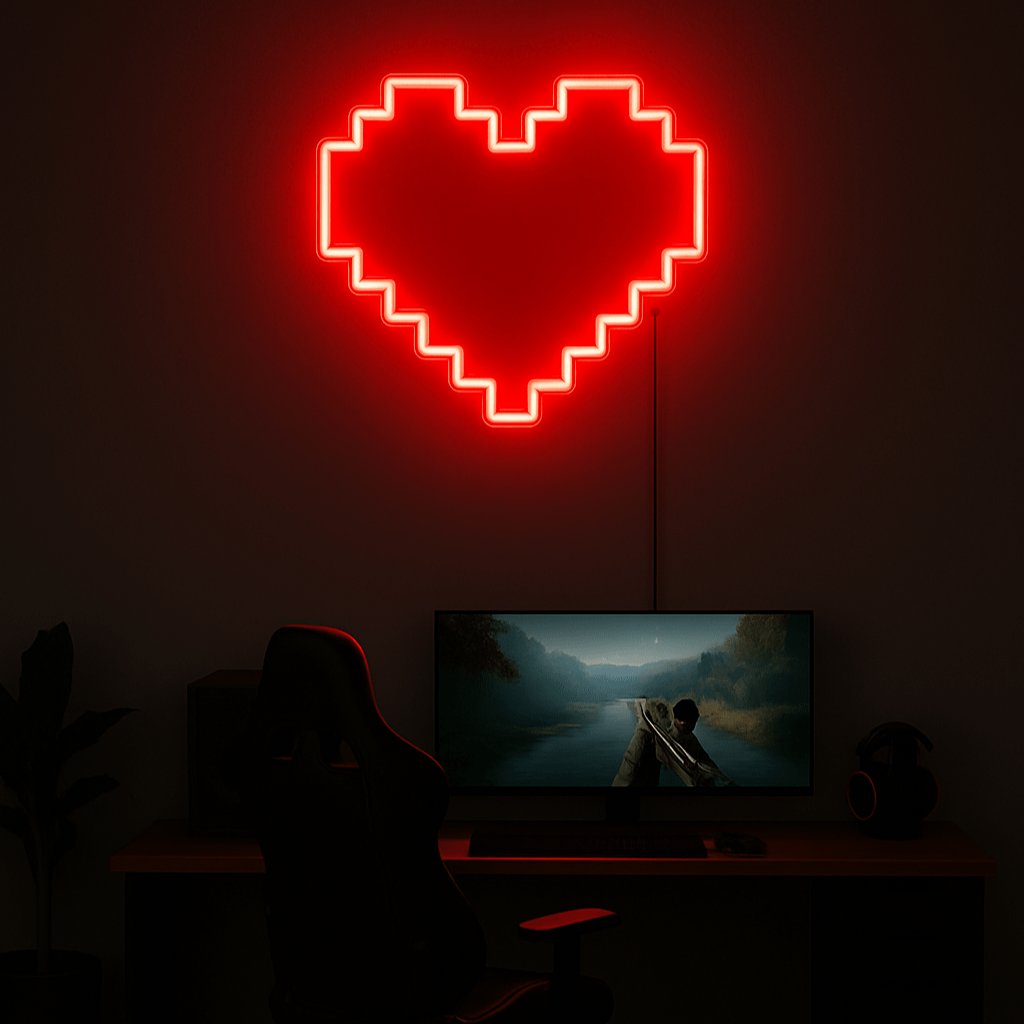 Neon Schild – Pixel Herz – - Signio Technology Enterprise