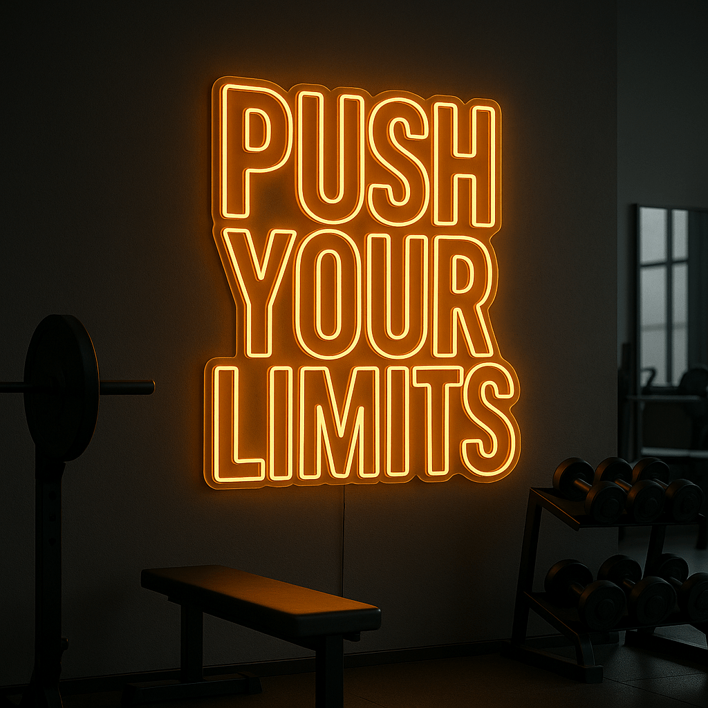 Neon Schild „PUSH YOUR LIMITS“ - Signio Technology Enterprise