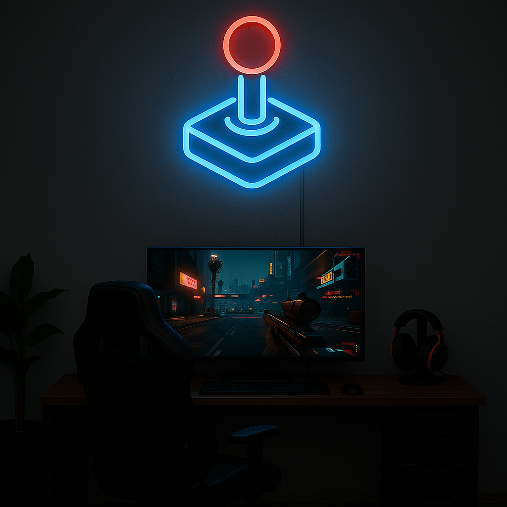 Neon Schild – Retro Joystick – - Signio Technology Enterprise