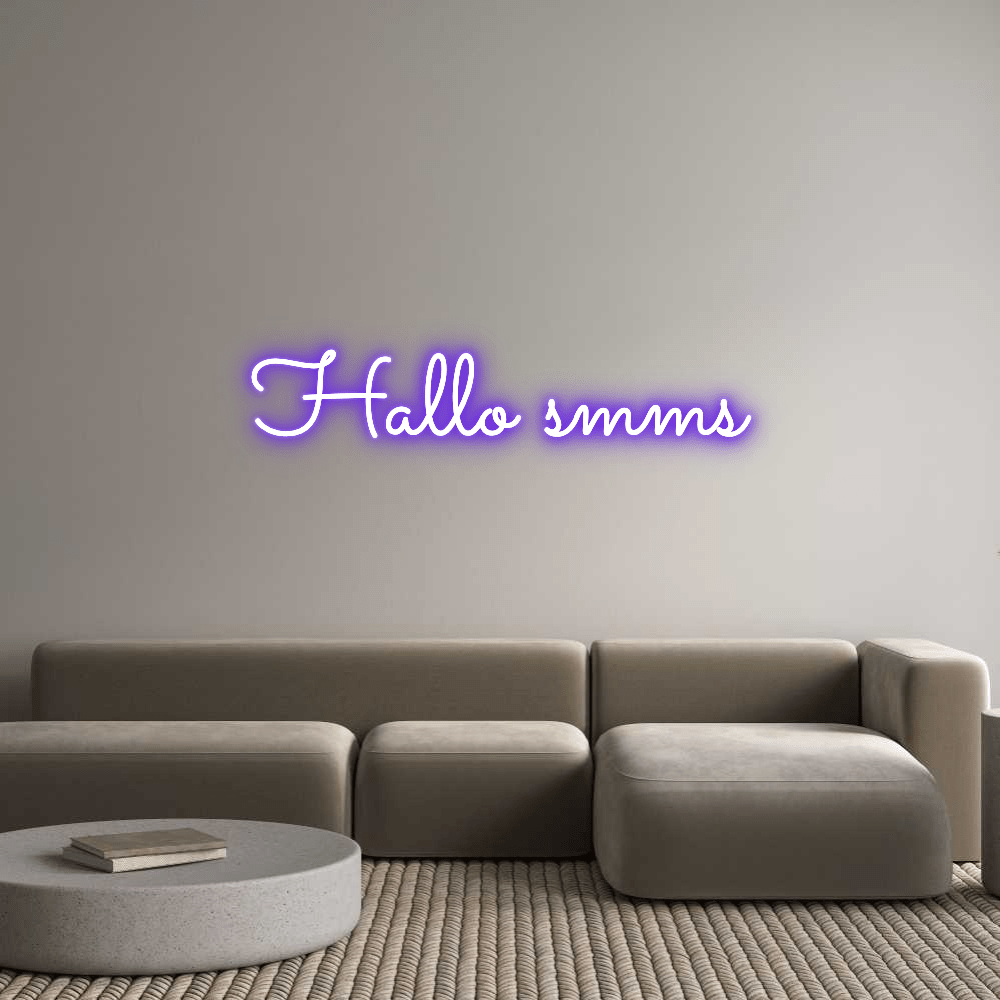 Gestalte deinen Neonschriftzug Hallo smms - Signio Technology Enterprise