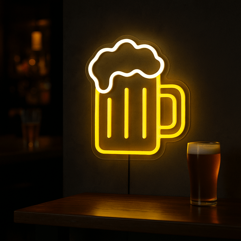 Neon Schild – Bierkrug