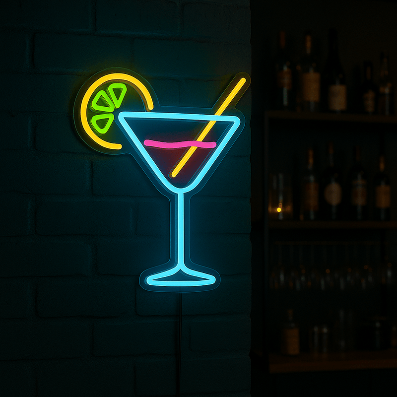 Neon Schild – Cocktailglas