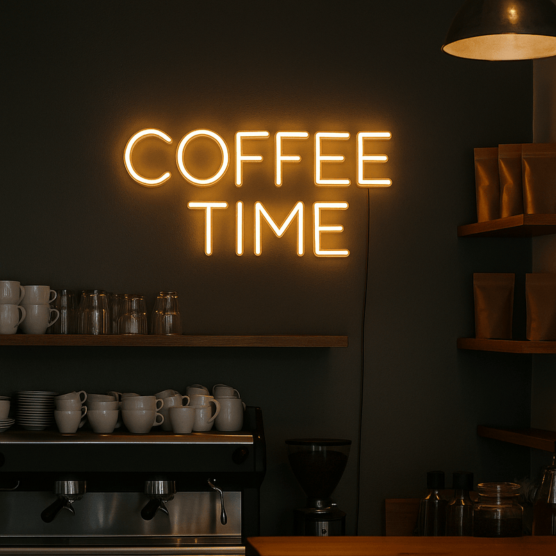 Neon Schild „Coffee Time“